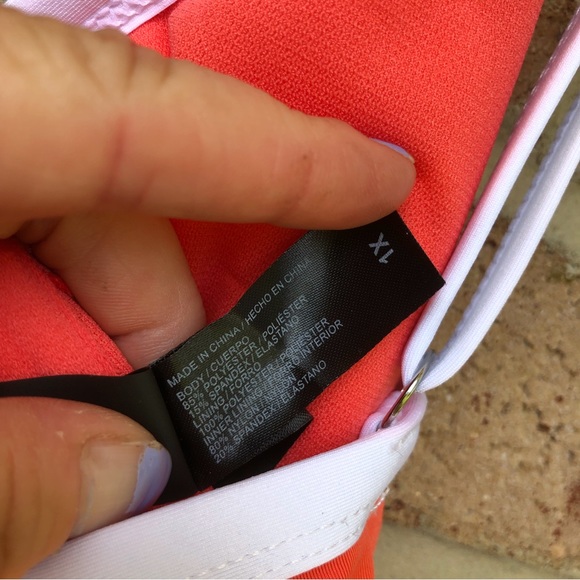 Hurley orange white logo One Piece Swimsuit NWT Women 1X - Picture 8 of 11